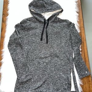 Fabletics Black/White speckled marked gray Taj Hoodie size Small